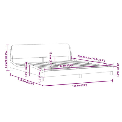 Metal Bed Frame without Mattress with Footboard Black 100x200cm