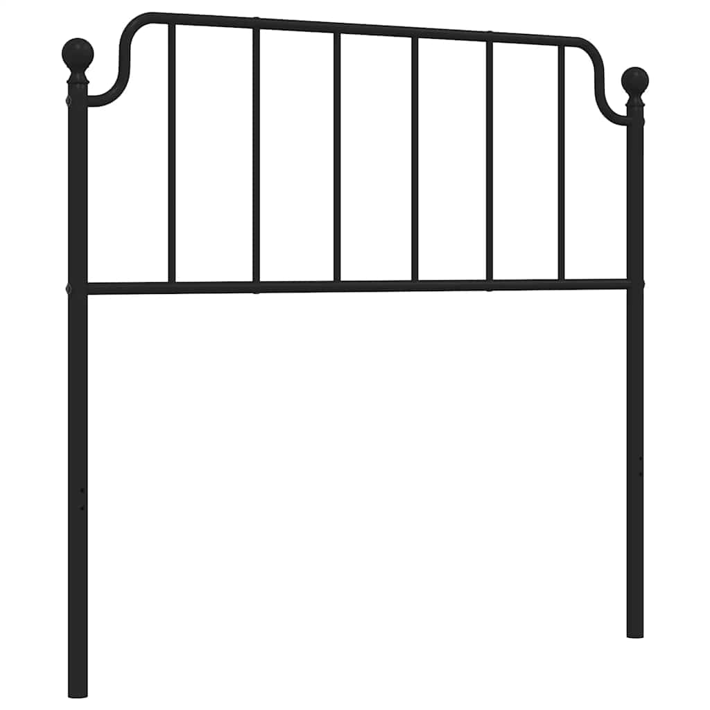 Metal Replace Headboard Black 100 cm