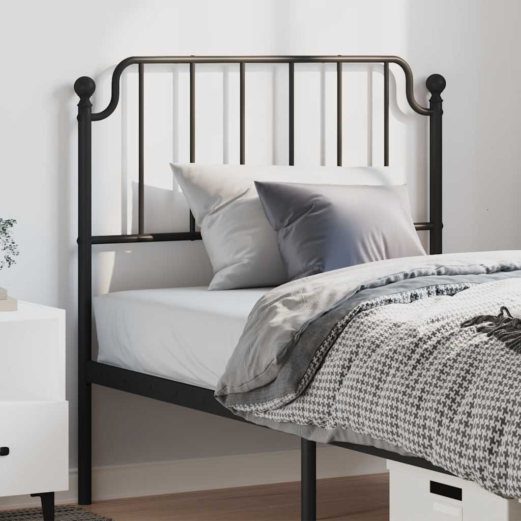 Metal Replace Headboard Black 100 cm