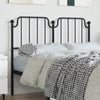 Metal Headboard Black 120 cm