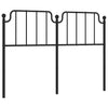 Metal Headboard Black 135 cm