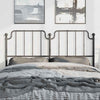 Metal Headboard Black 135 cm