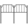 Metal Headboard Black 135 cm