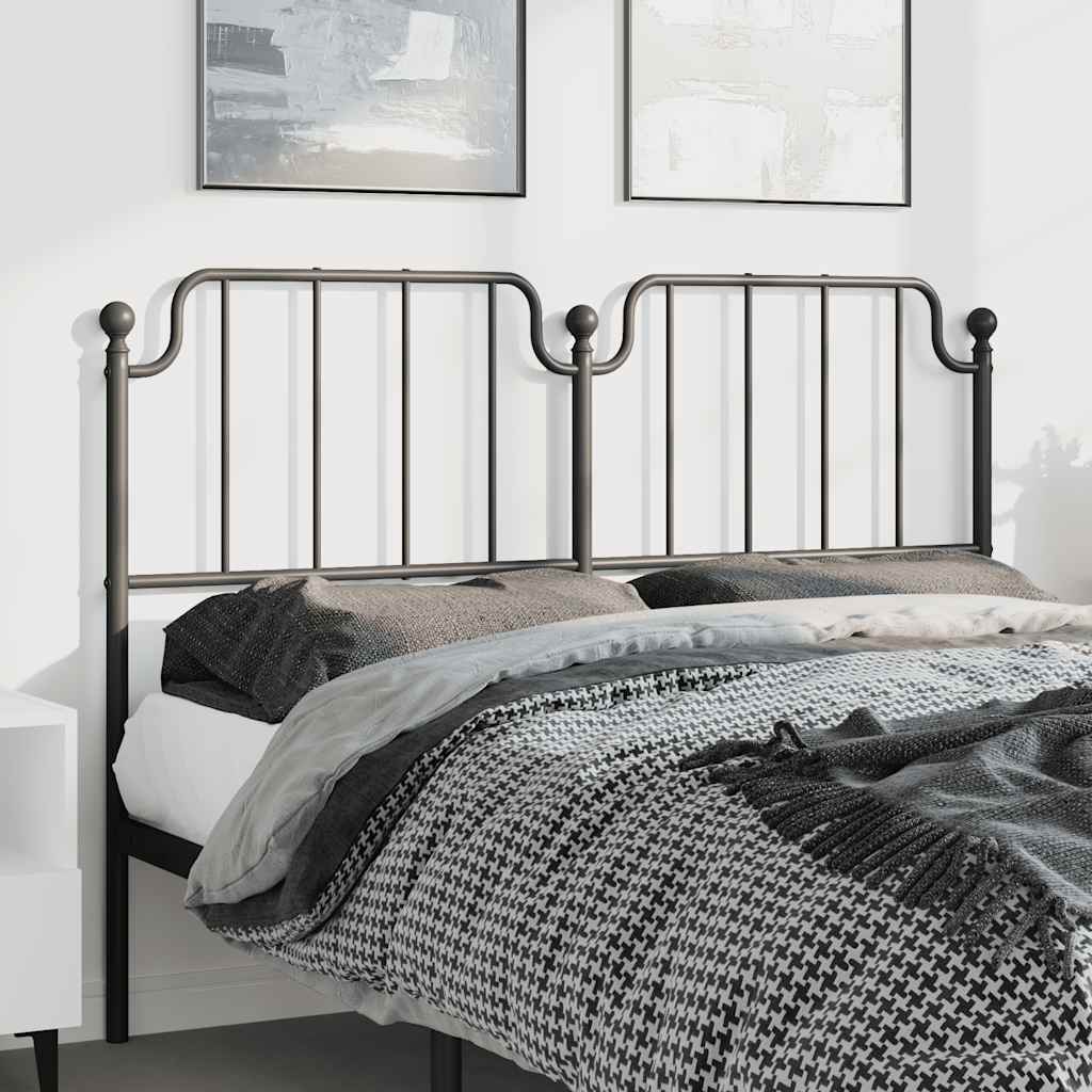 Metal Replace Headboard Black 135 cm
