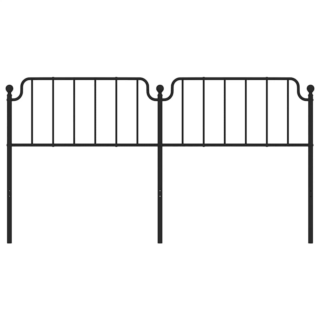 Metal Replace Headboard Black 180 cm
