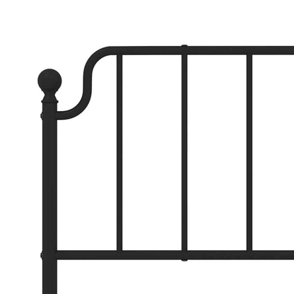 Metal Replace Headboard Black 180 cm