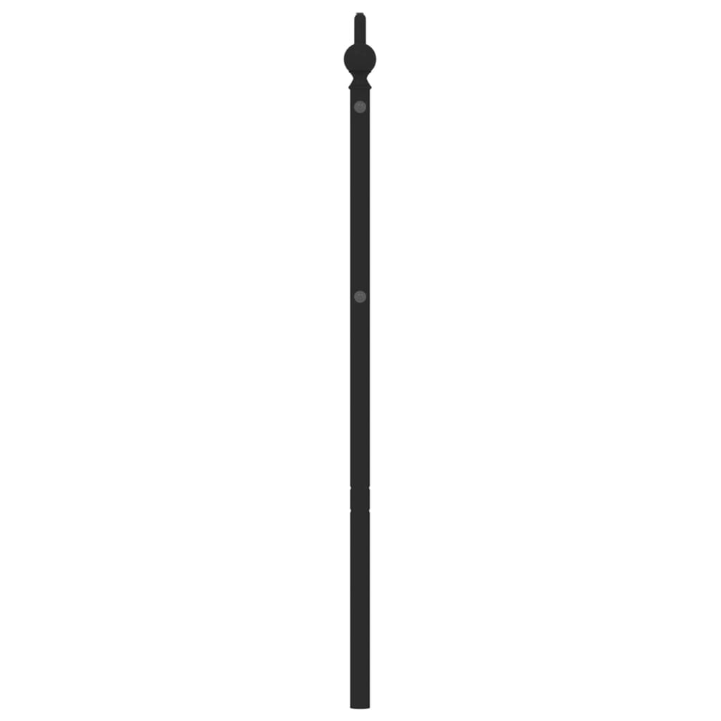 Metal Replace Headboard Black 200 cm