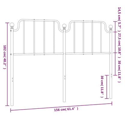 Metal Replace Headboard White 150 cm