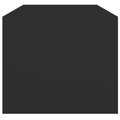 Coffee Table with Glass Doors Black 102x50x42 cm