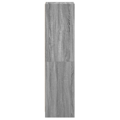Highboard with Glass Door Grey Sonoma 35x37x142 cm
