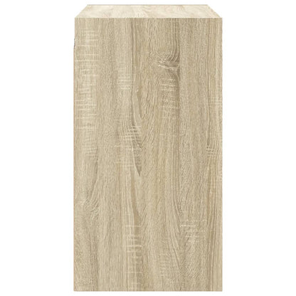 Wall Cabinet with Glass Doors Sonoma Oak 68x37x68.5 cm