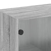 Wall Cabinet with Glass Doors Grey Sonoma 68x37x68.5 cm