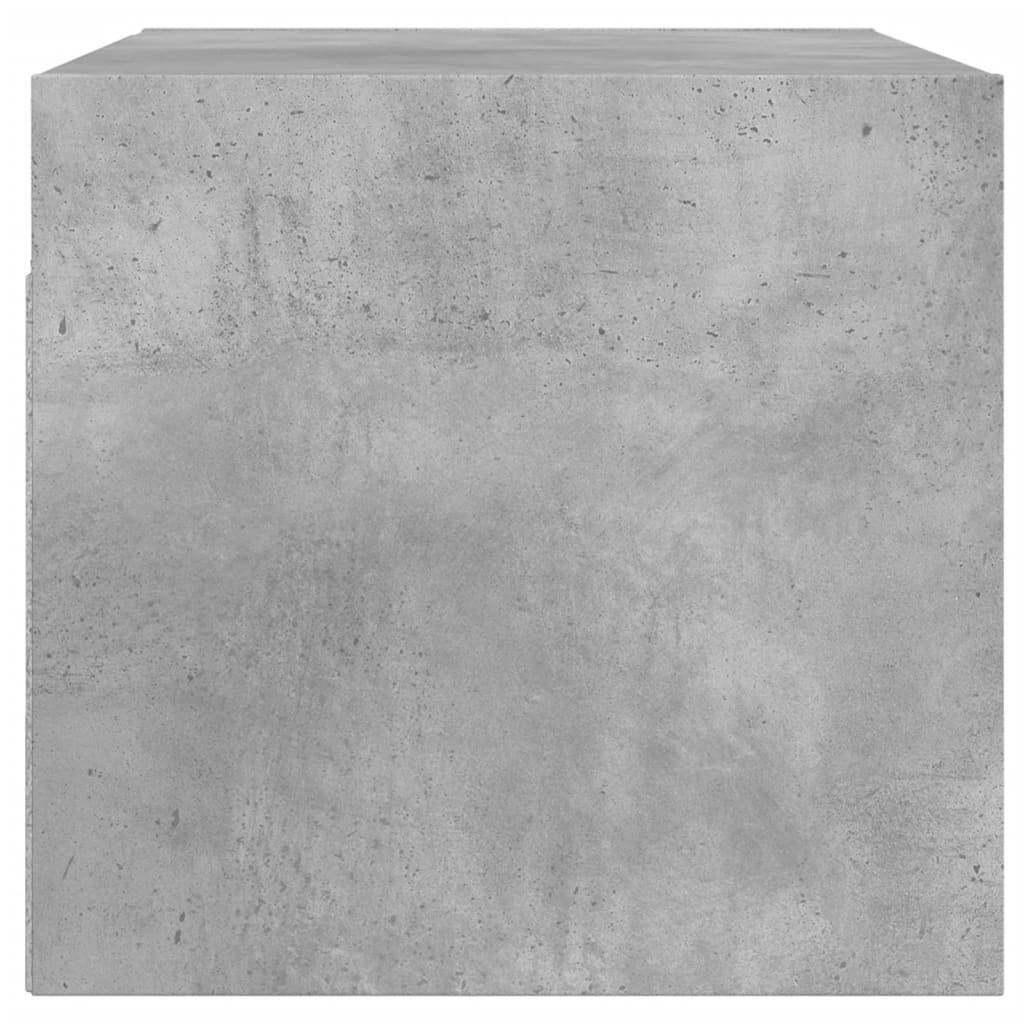 Wall Cabinets with Glass Doors 2 pcs Concrete Grey 68.5x37x35 cm