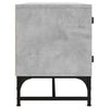 TV Cabinet with Glass Doors Concrete Grey 102x37x50 cm