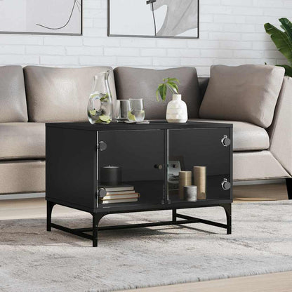Coffee Table | Black | Engineered wood, glass, steel | Medium