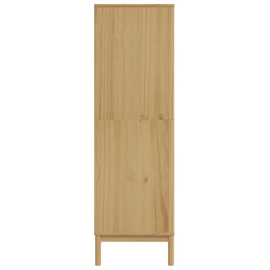Wardrobe FLORO Wax Brown 77x53x171 cm Solid Wood Pine