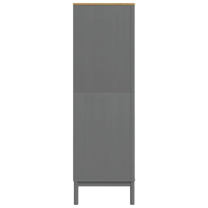 Wardrobe FLORO Gray 30.3"x20.9"x67.3" Solid Wood Pine