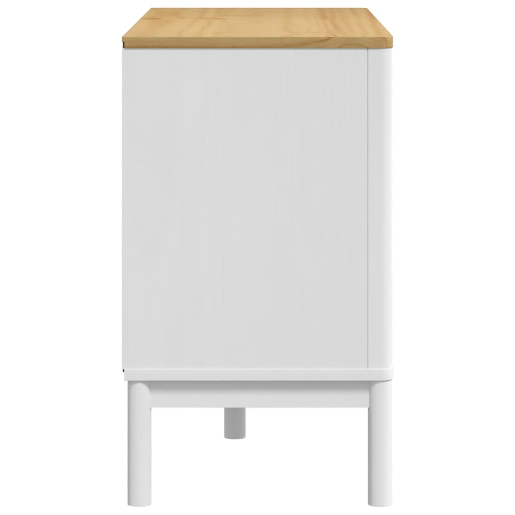 Drawer Cabinet White Solid pine wood Medium Chest of Drawers