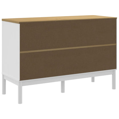 Drawer Cabinet White Solid pine wood Medium Chest of Drawers