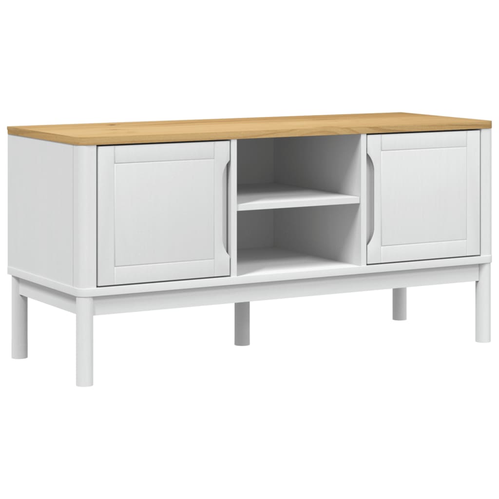 TV Stand FLORO White 44.9"x16.9"x21.7" Solid Wood Pine