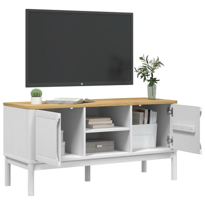 TV Stand FLORO White 44.9"x16.9"x21.7" Solid Wood Pine