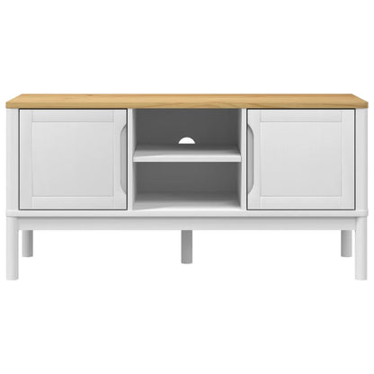 TV Stand FLORO White 44.9"x16.9"x21.7" Solid Wood Pine