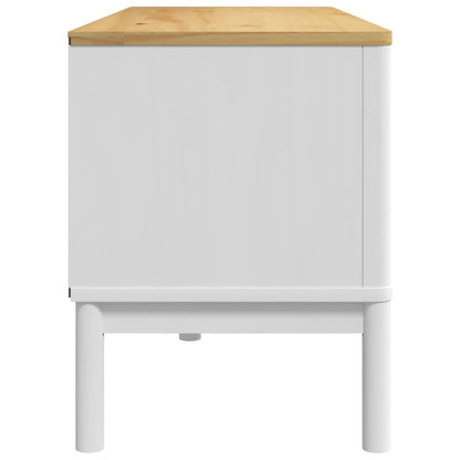 TV Stand FLORO White 44.9"x16.9"x21.7" Solid Wood Pine
