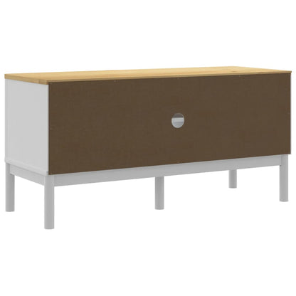 TV Stand FLORO White 44.9"x16.9"x21.7" Solid Wood Pine