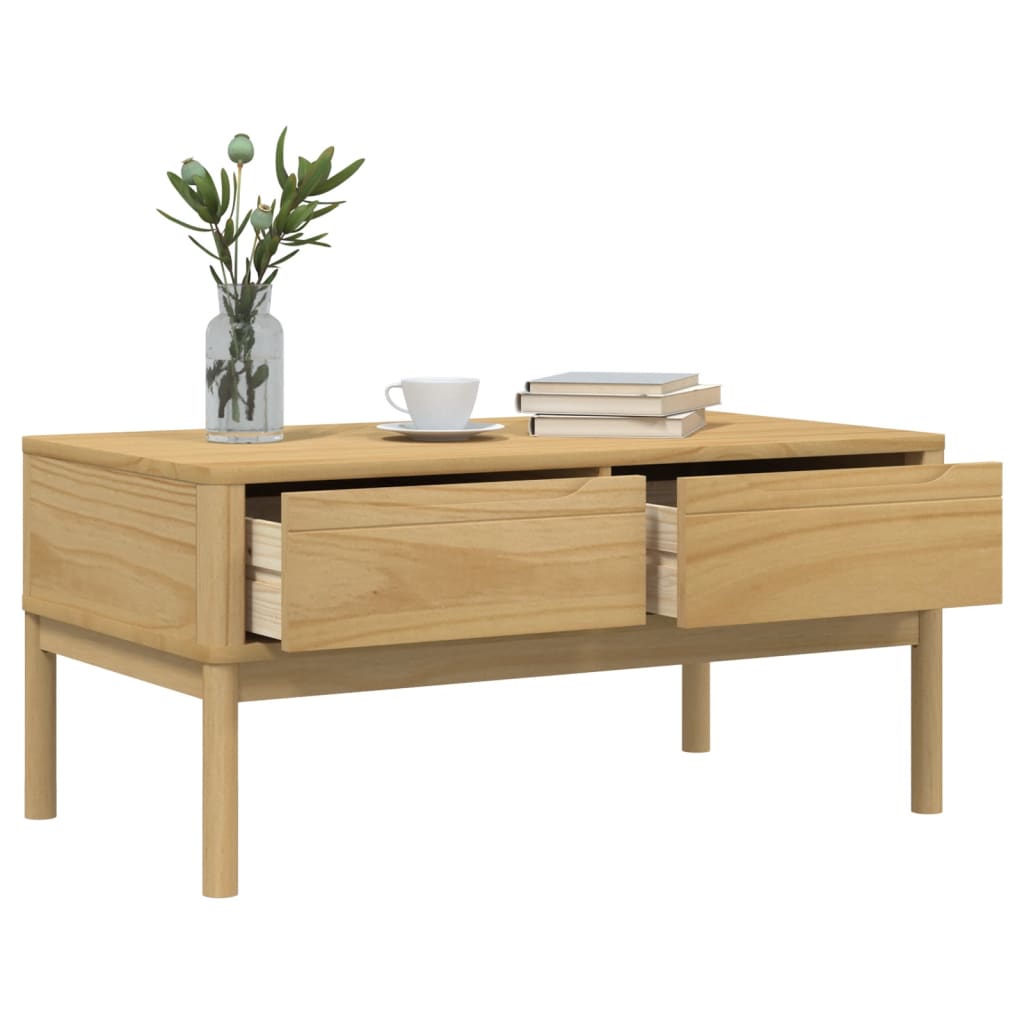 Coffee Table Wax brown Solid pine wood Medium Storage
