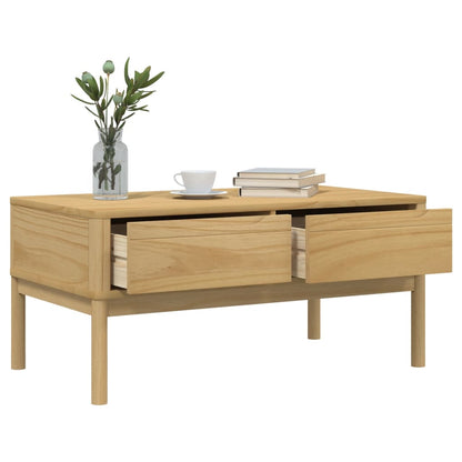 Coffee Table Wax brown Solid pine wood Medium Storage