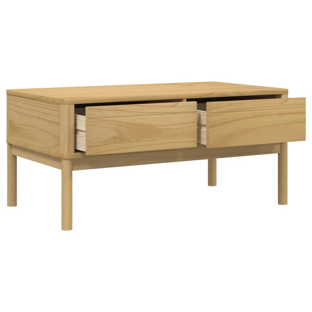 Coffee Table Wax brown Solid pine wood Medium Storage