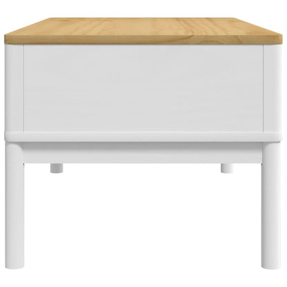 Coffee Table White Solid Pine Wood 39.0 x 21.9 x 17.7 in