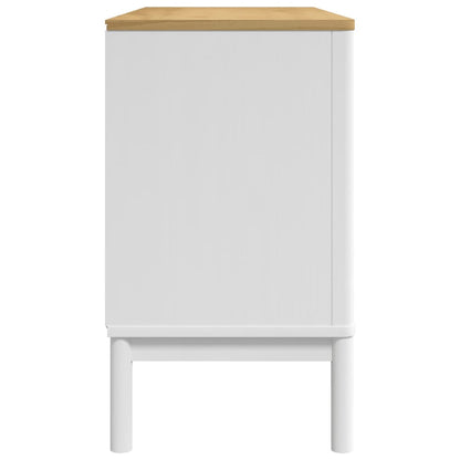 Sideboard White Solid Pine Wood, Engineered Wood Medium Sideboard