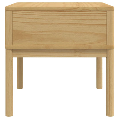 Lamp Table FLORO Wax Brown 55x55x54 cm Solid Wood Pine
