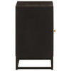 Bedside Cabinet Black 40x30x50 cm Solid Wood Mango and Iron