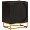 Bedside Cabinet Black 40x30x50 cm Solid Wood Mango and Iron