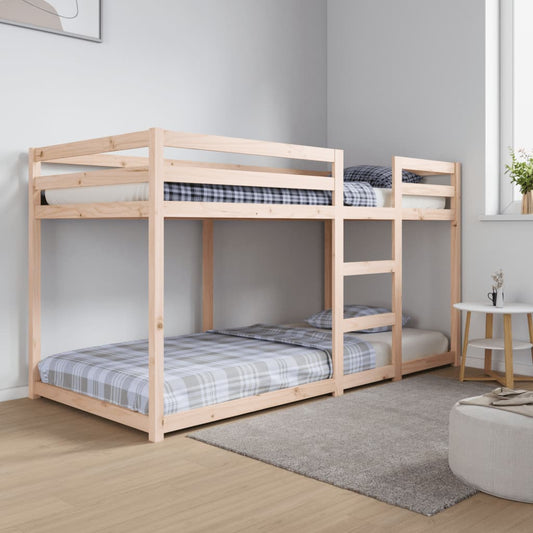 Bunk Bed | Natural Pine | Solid Pine Wood | Standard Twin | Durable