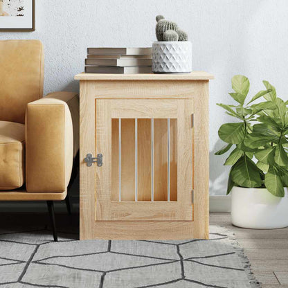 Dog Crate Furniture Sonoma Oak 55x75x65 cm Engineered Wood