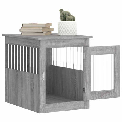 Dog Crate Furniture Grey Sonoma 55x75x65 cm Engineered Wood