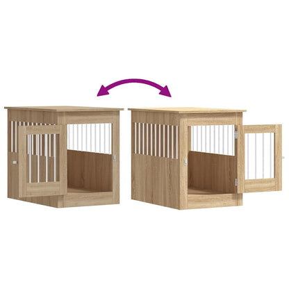 Dog Crate Furniture Sonoma Oak 55x80x68 cm Engineered Wood