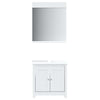 2 Piece Bathroom Furniture Set BERG White Solid Wood Pine
