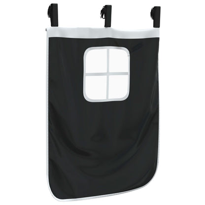 Curtains for Loft Bed with Tunnel White and Black Polyester