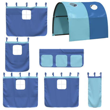Curtains for Loft Bed with Tunnel Blue Polyester