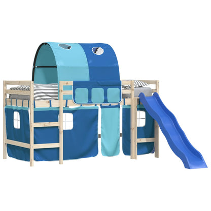 Curtains for Loft Bed with Tunnel Blue Polyester