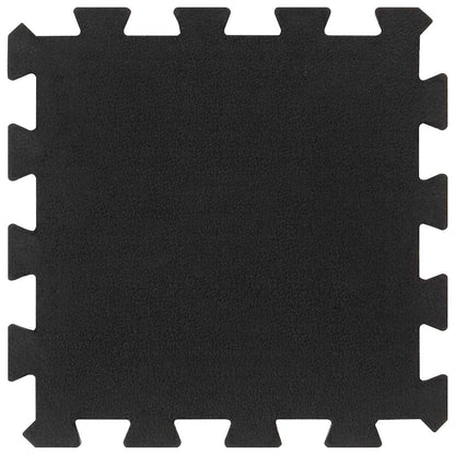 Rubber Floor Tiles 16 pcs Black 16 mm 30x30 cm