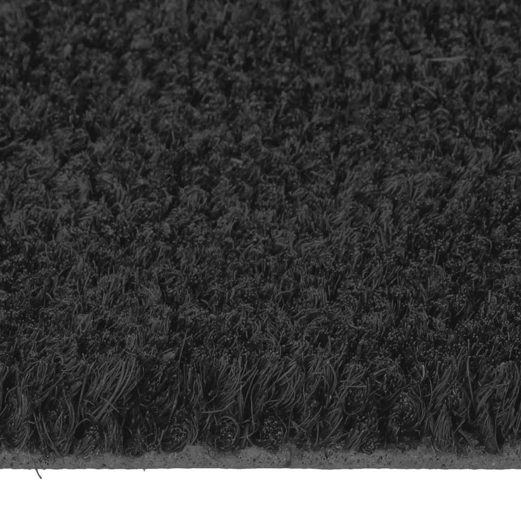 Door Mat | Black | Coir | 50x80 cm | Foldable | Door Mat | Crescent