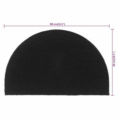 Door Mat | Black | Coir | 50x80 cm | Foldable | Door Mat | Crescent