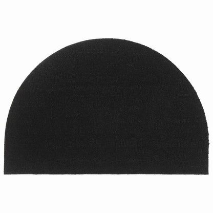 Door Mat Black Half Round 60x90 cm Tufted Coir