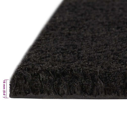 Door Mat Black 100x200 cm Tufted Coir