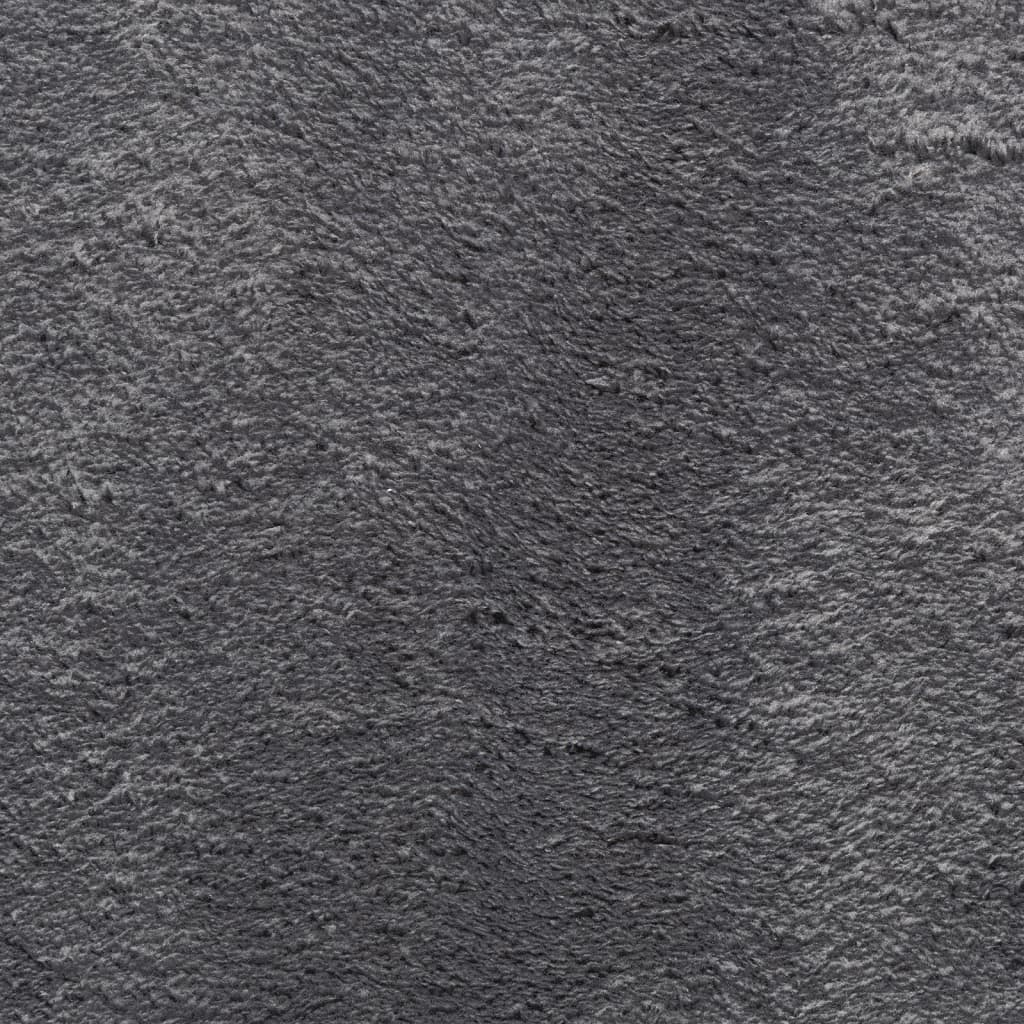 Rug HUARTE Short Pile Soft and Washable Anthracite Ø 100 cm